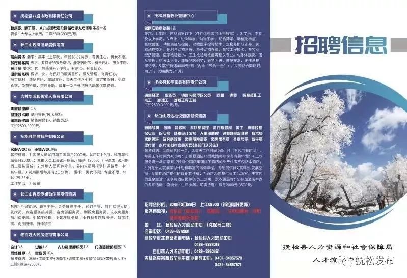 抚松最新招聘信息汇总