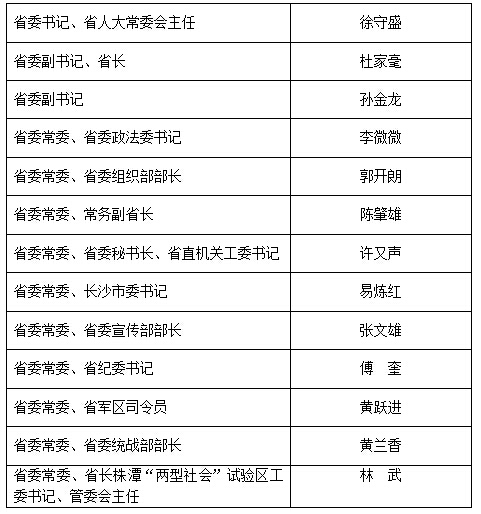 湖南省委最新常委名单及其影响分析概述
