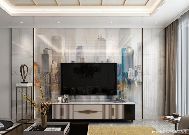 简约时尚电视墙设计,引领家庭娱乐中心新风尚