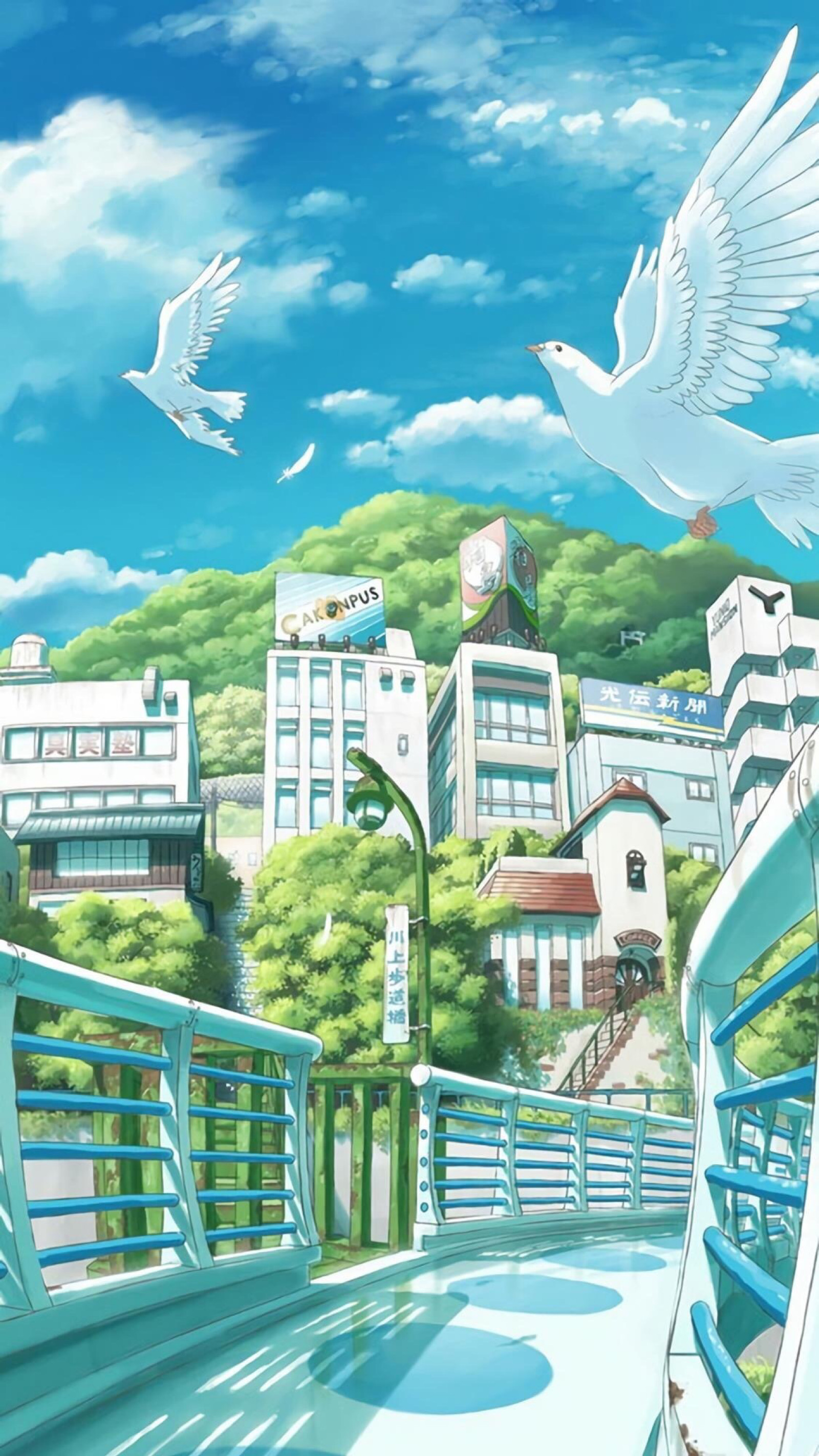 动漫风景图片,色彩世界的梦幻之旅