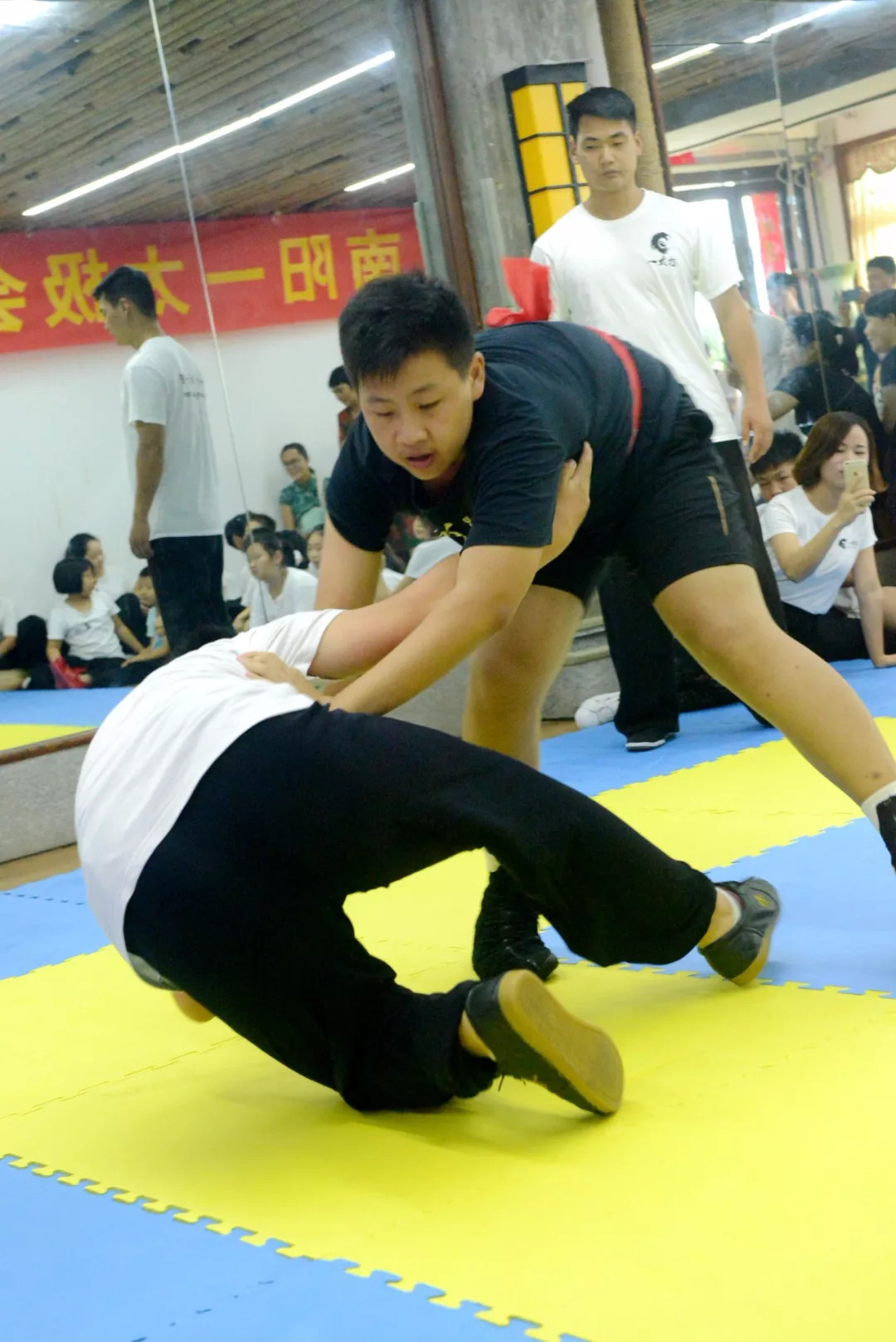 技艺与力量的较量,推手比赛视频精选展示