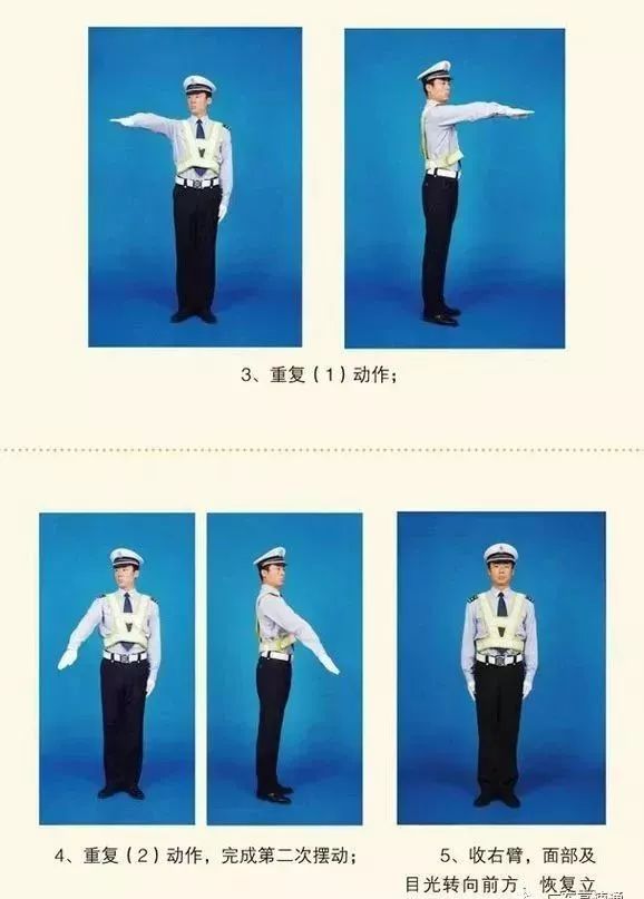 最新交警手势图解详解,掌握交通规则,安全出行