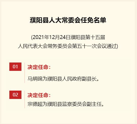 濮阳市最新干部任免名单公布