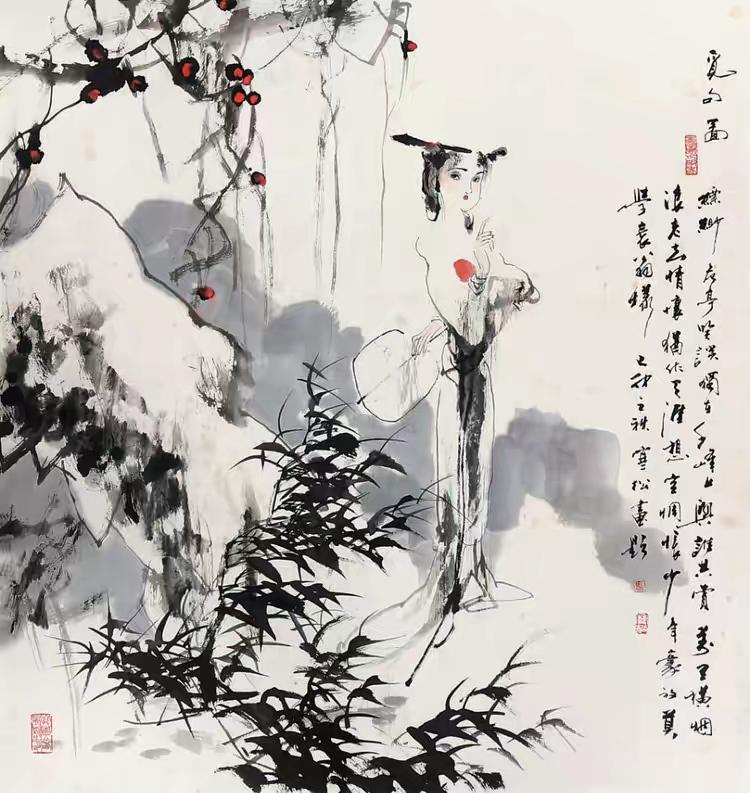 最新国画作品,与自然美景的交融,探寻内心平和的旅程