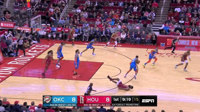 雷霆与火箭激烈对决,实时最新比分更新!